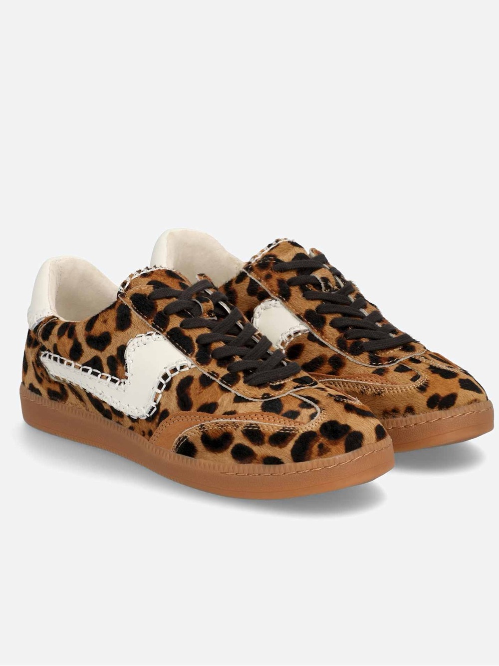 Dolce Vita Notice Stitch Calf Hair Leopard Sneakers